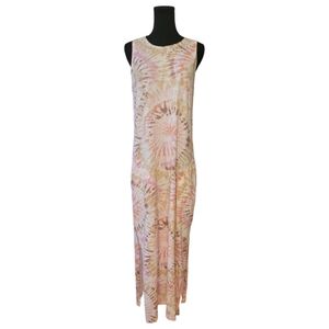 Lands End Sleeveless Tie Dye Maxi Dress Size Small